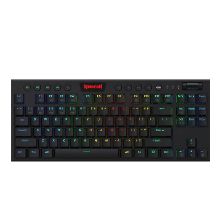 Redragon K621 Horus TKL Wireless RGB Mechanical Keyboard, 5.0 BT/2.4 Ghz/Wired Three Modes 80% Ultra-Thin Low Profile Bluetooth Keyboard w/Dedicated Media Control & Linear Red Switches, Black Redragon K621 Horus TKL Wireless RGB Mechanical Keyboard, 5.0 BT/2.4 Ghz/Wired Three Modes 80% Ultra-Thin Low Profile Bluetooth Keyboard w/Dedicated Media Control & Linear Red Switches, Black